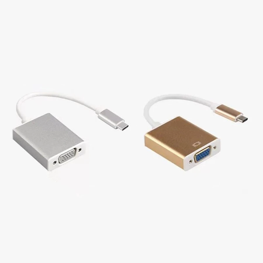 Type-C адаптер док-станция USB C 3,1-VGA 1080P HD видео кабель конвертер для телефона MacBook Chromebook ноутбук монитор проектор ТВ