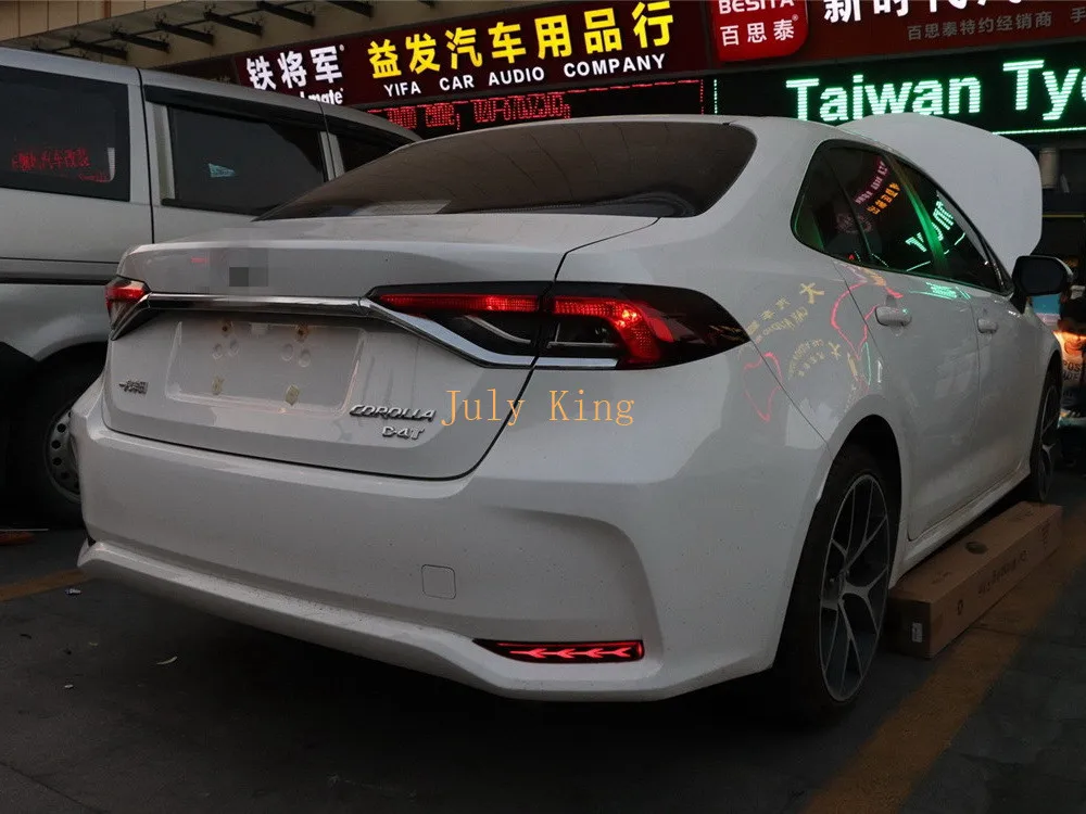 July King светодиодный тормозной светильник s Чехол для Toyota Corolla Sedan EU версия+, тип B, ночной DRL+ тормозной светильник+ стример поворотников