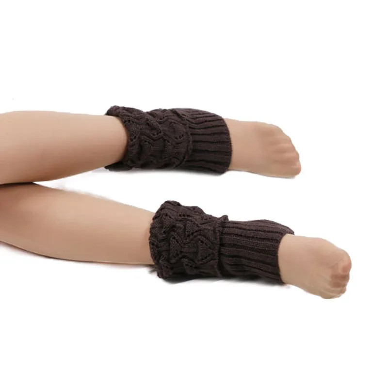 1 пара, женские вязаные эластичные сапоги, теплые зимние короткие вязаные текстурированная оболочка, вязаные гетры, вязаные гетры, вязаные носки