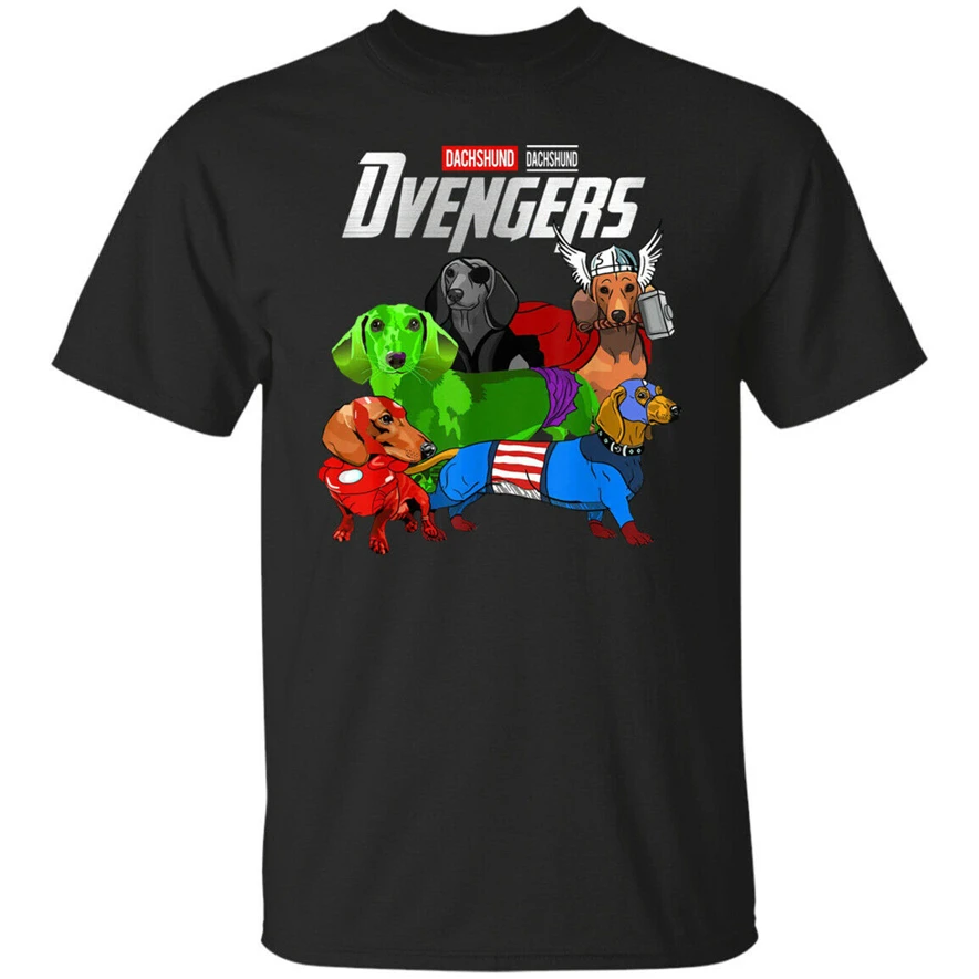 Dvengers футболка забавная Собака Такса Мужская Футболка размер S 3Xl Юмористическая