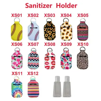

30ml Flip Cap Reusable Bottles Keychain Carrier Hand Sanitizer Keychain Holder 40JF