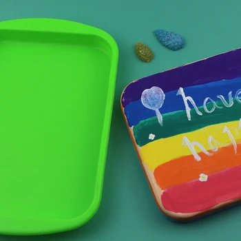 

Single Simple Rectangular Silicone Cake Mold Oven Baking Mold DIY Homemade Baking Mold Kitchen Tool Creative Cake MAQUETER 519