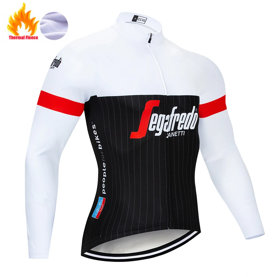 Fleece jersey Треккинг Велоспорт Джерси Зима с длинным рукавом велосипед одежда термофлис Roupa De Ciclismo Invierno Hombre MTB Одежда для велосипеда - Цвет: Fleece jersey