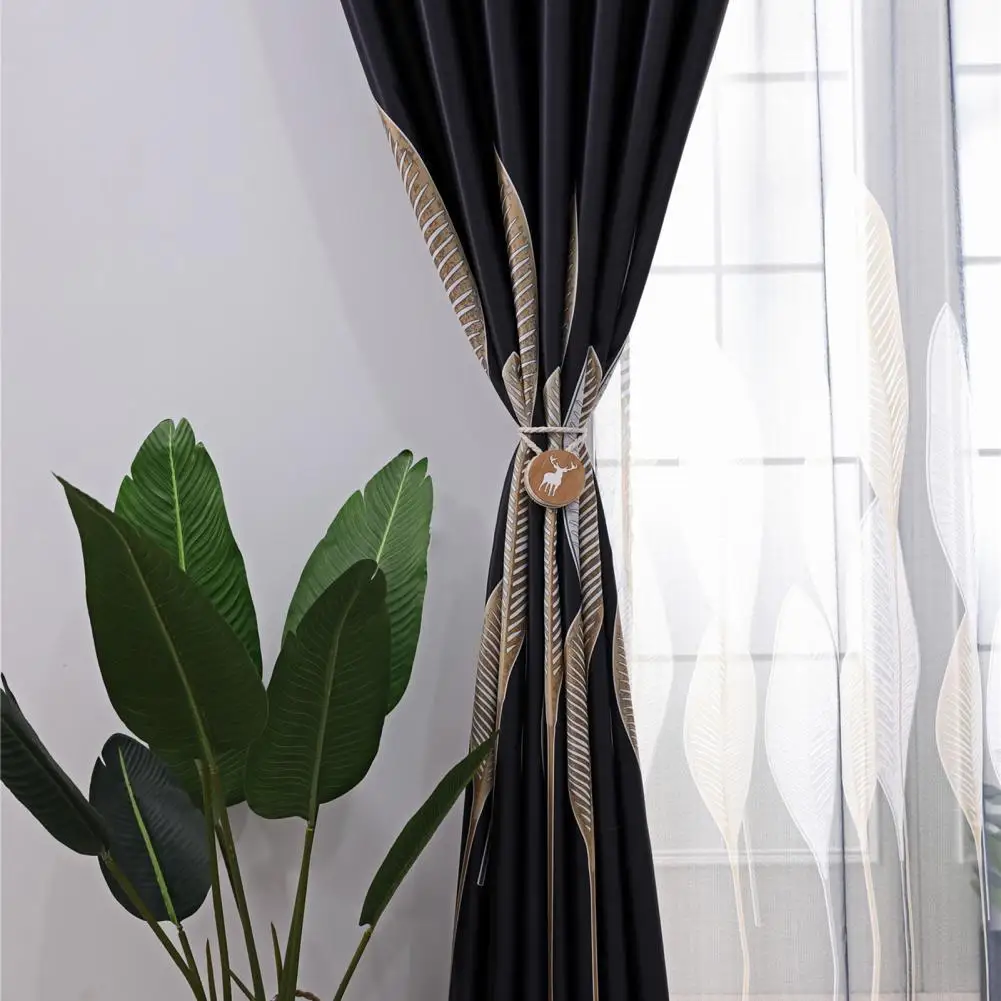 Window Drape Unique Modern Polyester Simplicity Darkening Treatment Grommet Curtain | Дом и сад