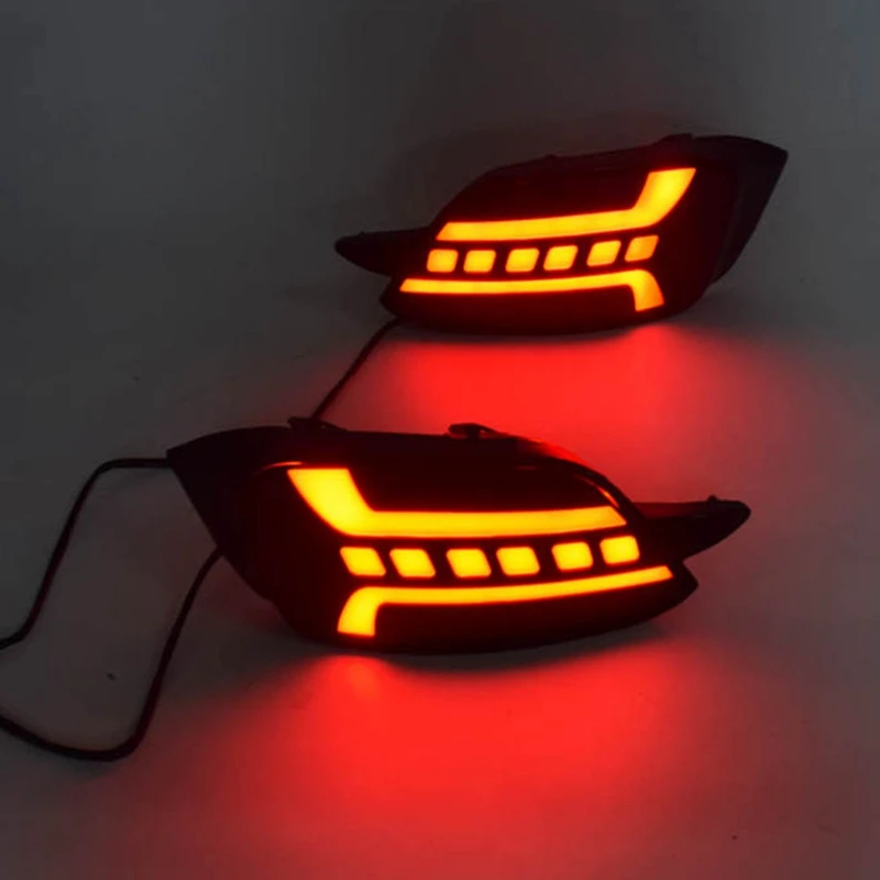

Car LED Rear Fog Lamp Brake Light Rear Bumper Light Reflector for Honda Civic 2016 2017 2018 2019