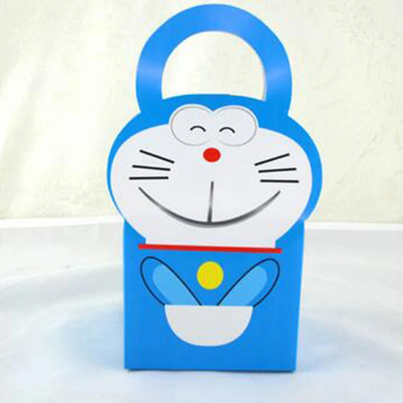 

5pcs/set Minions Doraemon Cartoon Baby Shower Candy Box Chocolate Box Gift Box Favors Box For Kids Birthday Party Supplies