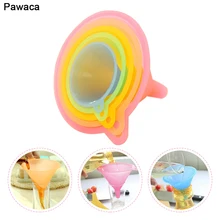 5 шт. маленький средний большой выбор жидкого цвета радуги пластиковый набор воронок Воронка для масла Маленький Средний жидкий Комплект кухонных принадлежностей