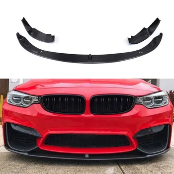

For M3 M4 Carbon Fiber Front bumper Lip for BMW 3 Series F80 M3 4Series F82 F83 M4 2014-2017 FRP black unpainted