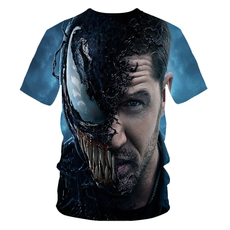 Лидер продаж футболка детские Новые Venom Футболка "Марвел" 3D печатных футболка s для мальчиков и девочек Повседневная рубашка Фитнес футболки и топы