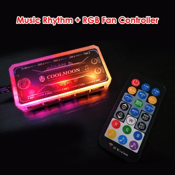 

Fan Computer Water Cooling System Waterblock RGB Fan Controller 12cm Remote Control Computer Case 12V PC Cooling Chassis