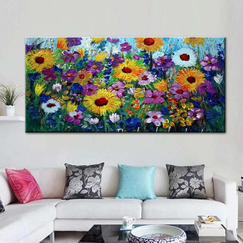 

Abstract pastoral flowers pictures 5D diy Diamond painting mosaic square round drill embroidery cross stitch wall hanging N1447