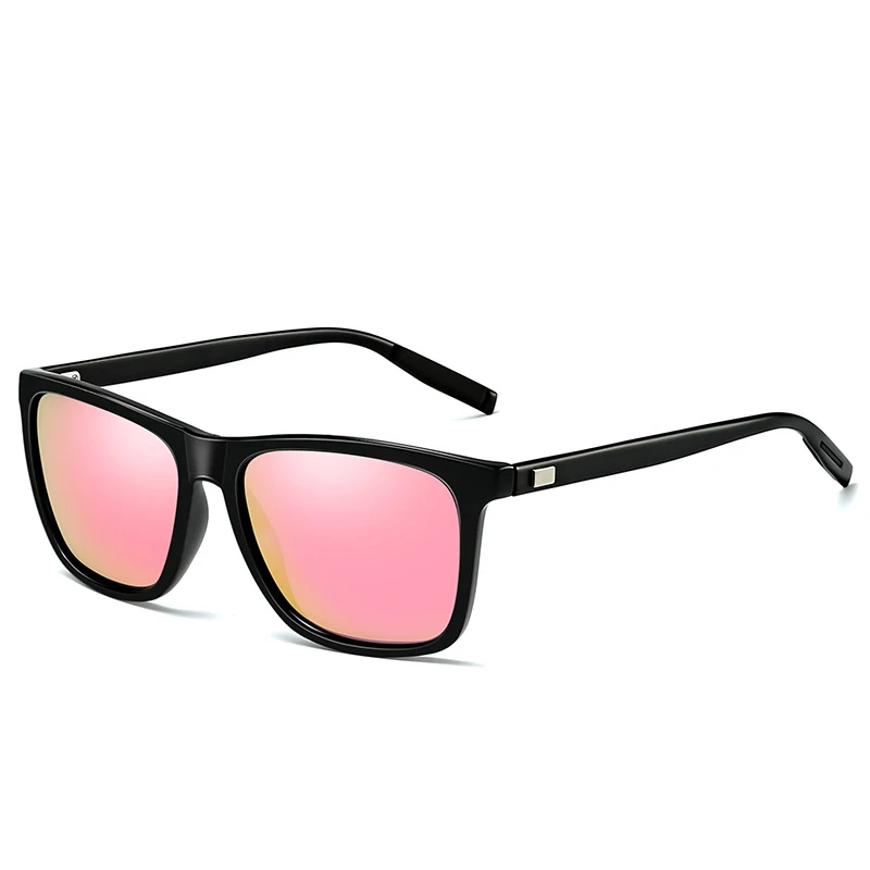 gray leg pink Поляризационные солнцезащитные очки, мужские, алюминиево-магниевые, солнцезащитные очки, брендовые, мужские, женские, ночного видения, очки для вождения, квадратные, зеркальные, UV400 6108 - Цвет линз: gray leg pink