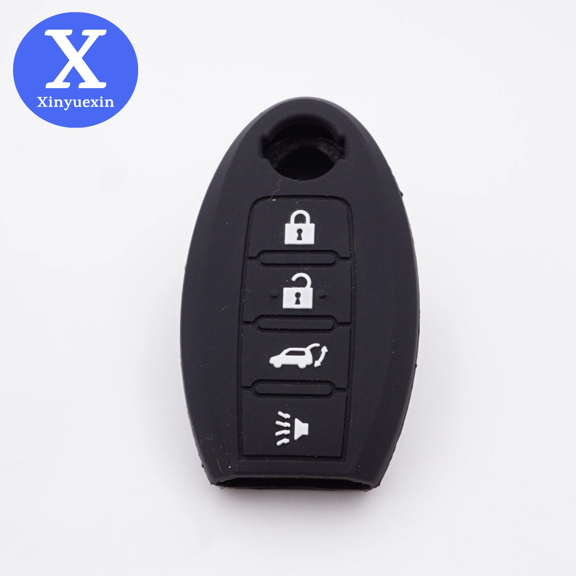Xinyuexin Cover Portachiavi In Gomma Siliconica Per Nissan Armada Altima Leaf Maxima Murano Pathfinder Rogue Titan Versa 4 Pulsante
