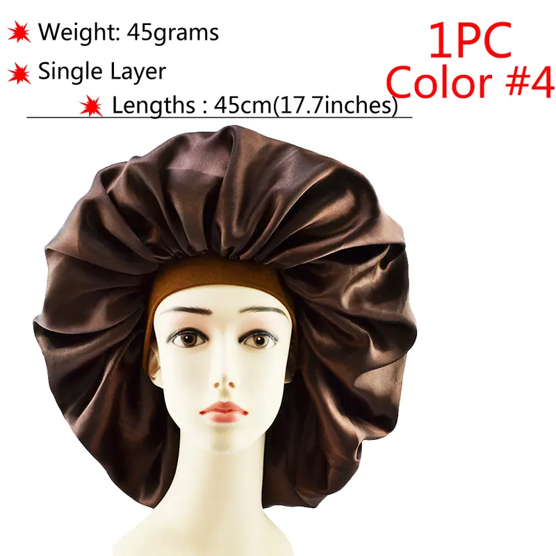 New Silk Sleeping Cap Night Hat Head Cover Bonnet Satin Cheveux Nuit For Curly Hair Care Women Beauty Maintenance Designer - Image 17