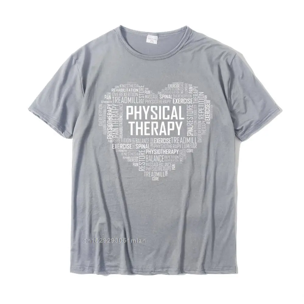 Normal Leisure Short Sleeve Tops Tees Summer/Autumn Round Neck Cotton Men Tshirts Leisure T-Shirt 2021 New Free Shipping PT Physical Therapy T Shirt Heart Gift Therapist Month T-Shirt__3298 grey