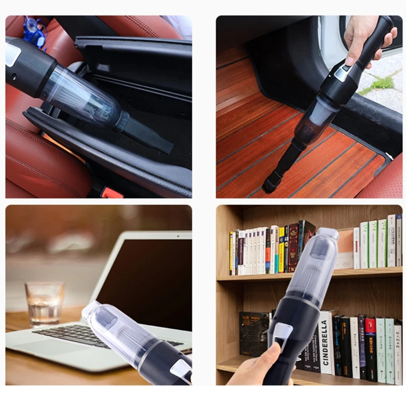 N0HF Cordless Handheld Vacuum Cleaner High-power Cleaner Lightweight Portable Cleaning Strong Cyclone Suction for Car Home