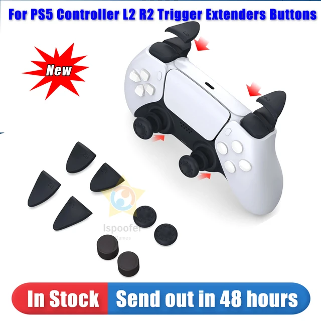 Accessori bundle per Controller PS5 DualSense Playstation 5 levette levette  Joystick + L2 R2 Trigger Extender