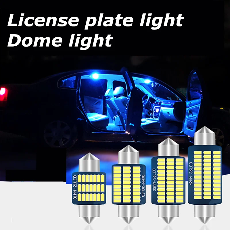 2 шт. 36 мм C5W светодиодный CANBUS без ошибок 4014 SMD Автомобильный светильник для чтения