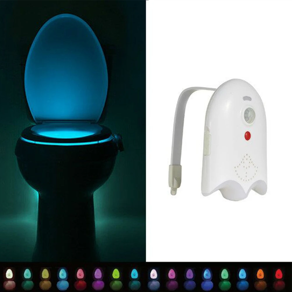 night stand lamps 16 Colors Smart PIR Motion Sensor Toilet Seat Night Light Rechargeable For Toilet Bowl LED Luminaria Lamp WC Toilet Light holiday nights of lights