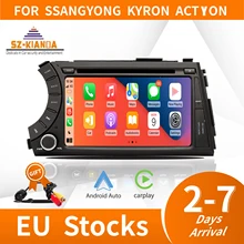 

In stock 7" 2din Android 11 car dvd gps for ssangyong Kyron Actyon 4G Wifi Bluetooth support dvr OBD quad core 1024x600 russian