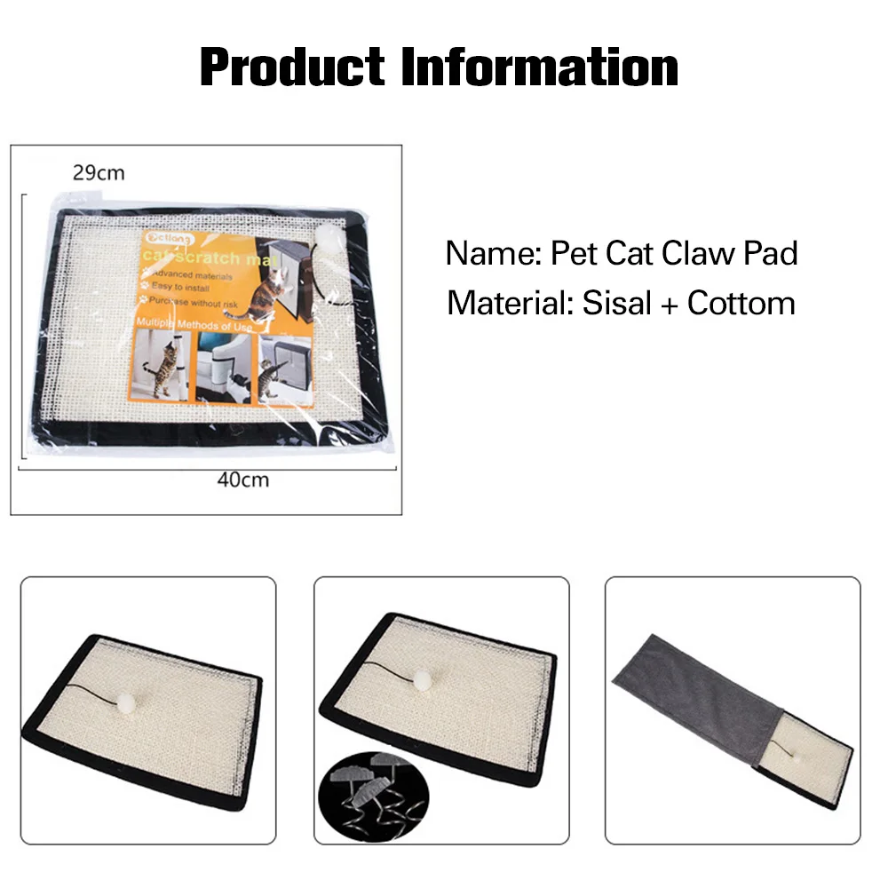 Cat Scratching Mat Sisal Sofa Couch Pads Furniture Protect Cat Kitten Claw Scratch Board Cats Back Scratch Grattoir Chat