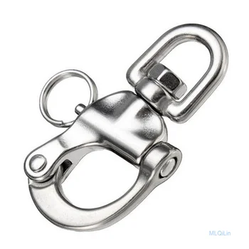 

1 * Swivel With Snap Shackle Panic Hook 70mm Eye Fork 316 Stainless Steel