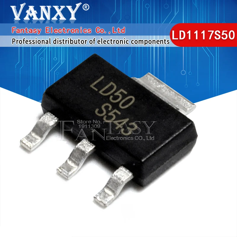 

10 шт. LD1117S50TR SOT-223 LD1117S50 SOT LD50 SOT223 SMD LD1117S50CTR