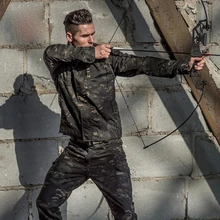 Уличная Военная тактика ветрозащитные дышащие износостойкие костюмы с длинными рукавами походный альпинистский тренировочный мужской костюм