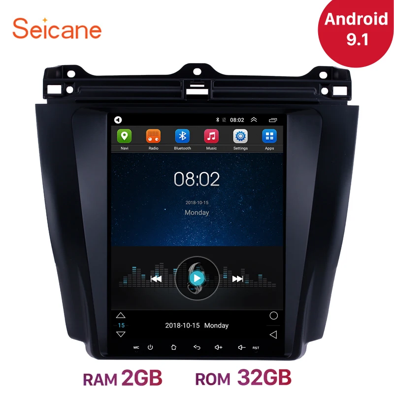 

Seicane 9.7 inch Android 9.1 Car GPS Navigation Radio for 2003-2007 Honda Accord 7 with AUX Steering Wheel Control 1080P Video