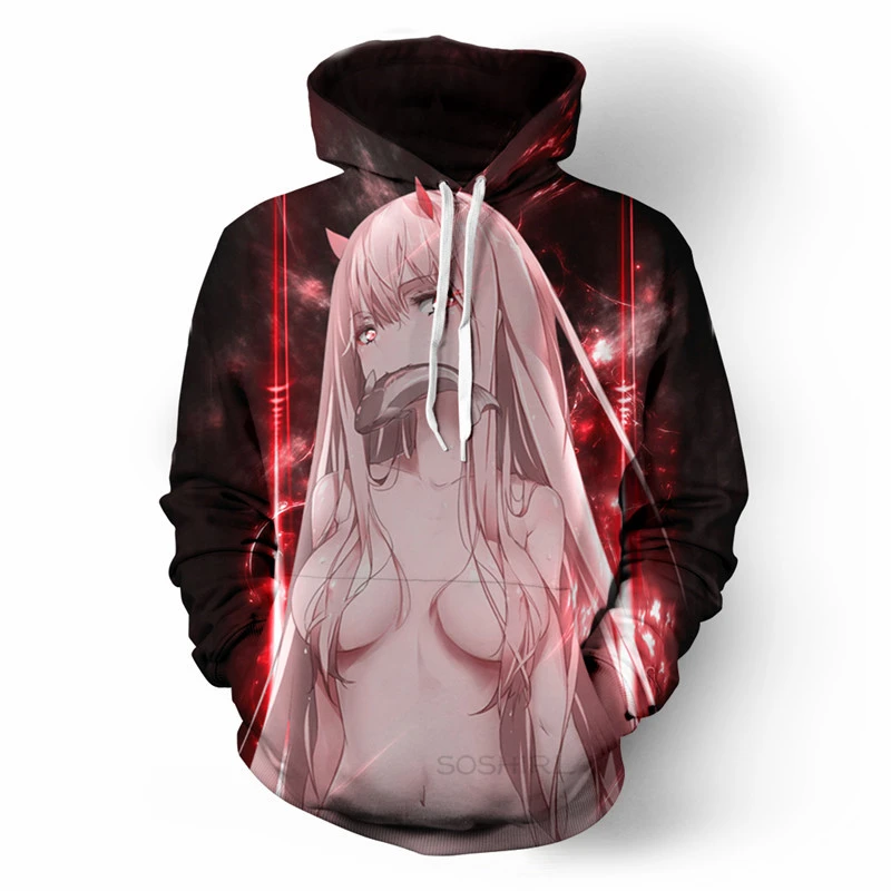 Zero two pink hoodie Clearance