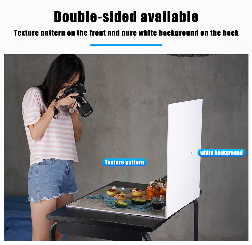 Photography 60x60cm Background Board Photo Studio Background Wooden Cement 3D Te