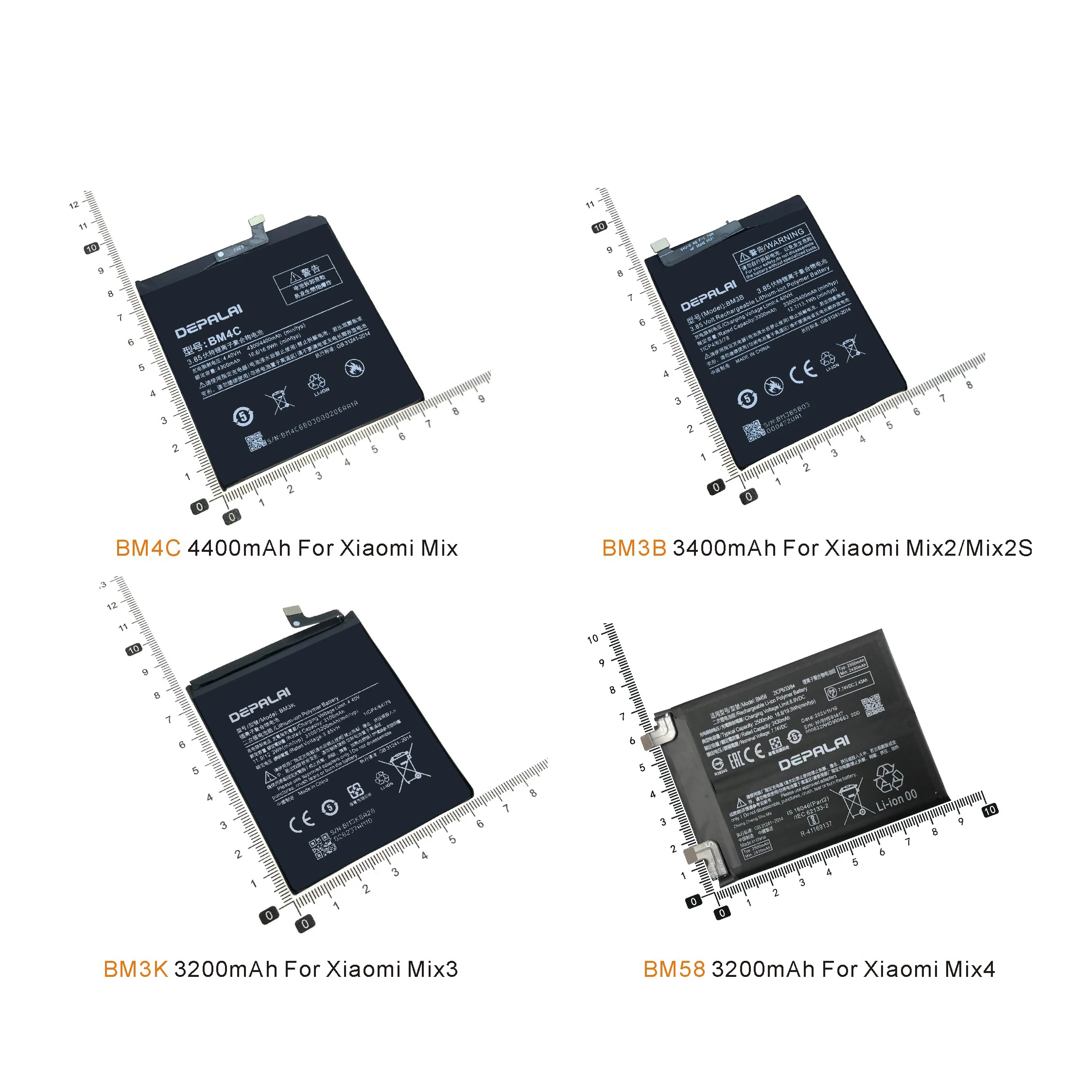 

BM4C BM3B BM3K BM58 battery For Xiaomi Mix3 Mix Mix2 Mix2S Mix 2 II 5.99" Mix4 Mix 4 High quality Batteries Replacement