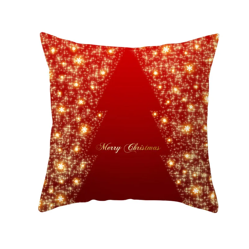 Fuwatacchi Red Printed Cushion Cover Christmas Gift Decorative Pillow Covers for Home Sofa Polyester Throw Pillowcases 45*45cm - Цвет: PC11732