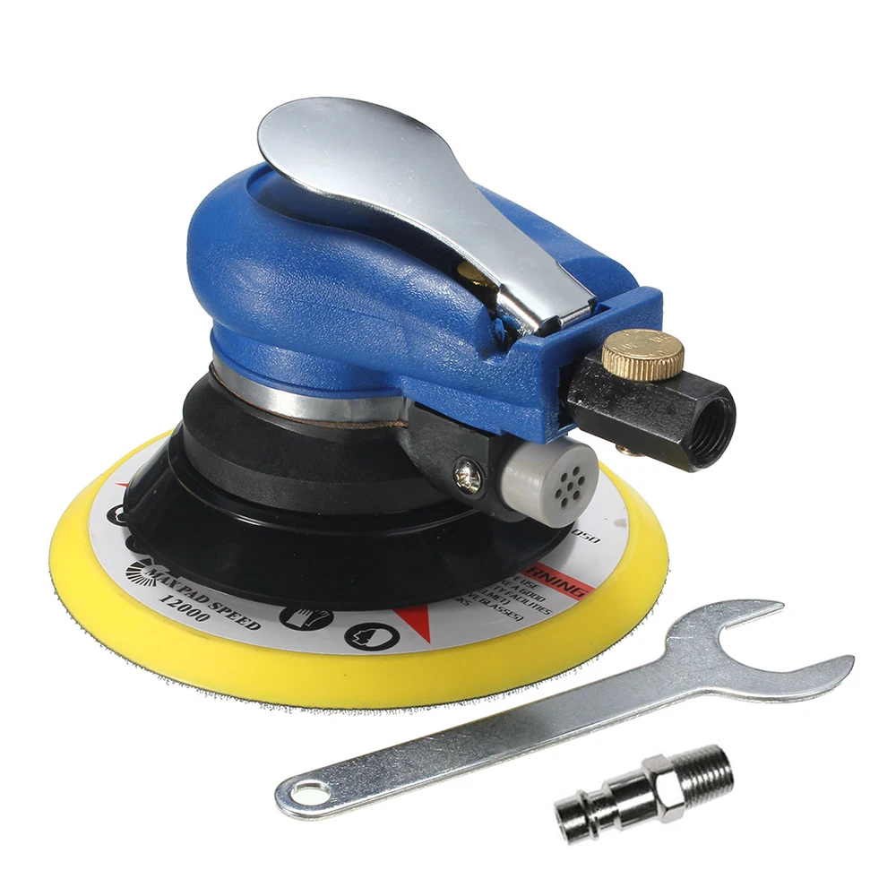 

Polishing Speed 6" Air Random Orbital Palm Sander Auto Body Orbit DA Sanding Low Vibration Grinding Speed Metal Wood Surface Job