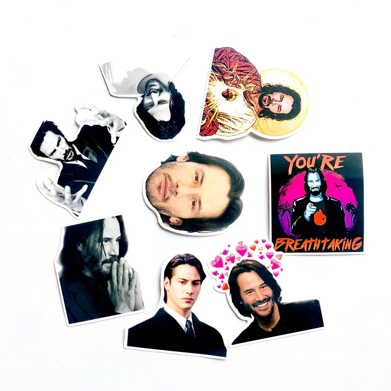 8PCS Keanu Reeves Sticker PVC Car For skateboard suitcase refrigerator motorcycle | Автомобили и мотоциклы