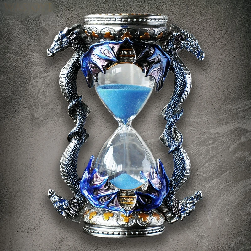 Clessidra In Metallo E Vetro | Timer 15 Minuti | Decorazione Casa E Ufficio | Regalo Originale - 3