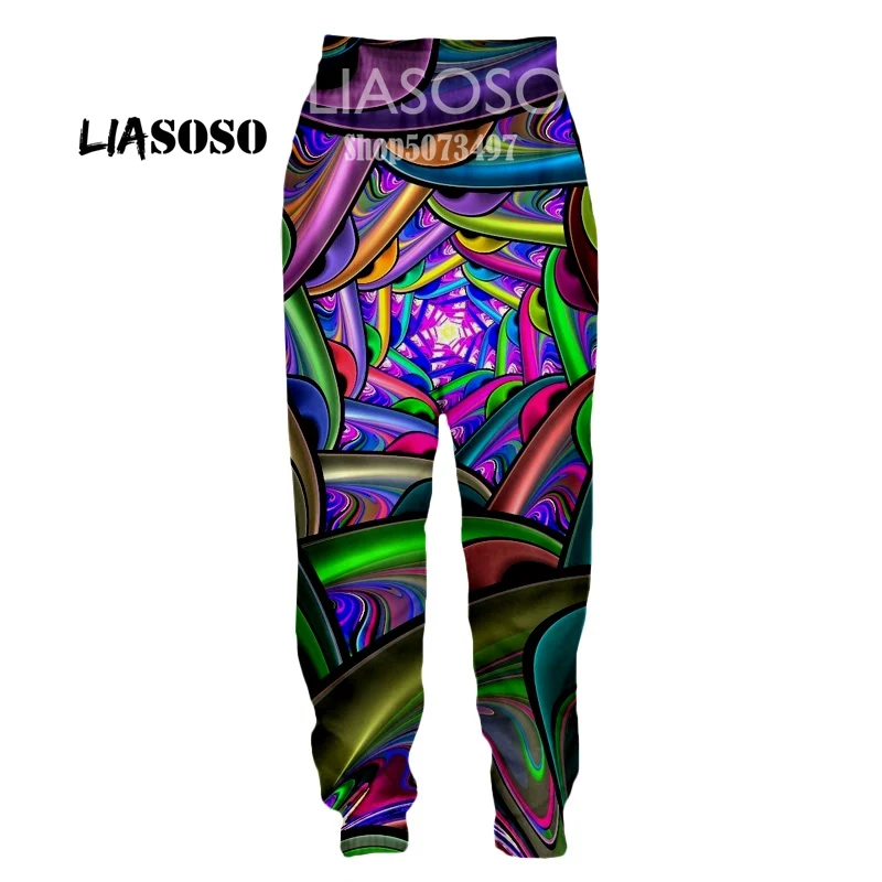 LIASOSO, 3d принт, мужские, женские, Мультяшные штаны, полная длина, спортивные штаны, повседневные, цветные, зимние штаны, аниме, милые, повседневные, забавные