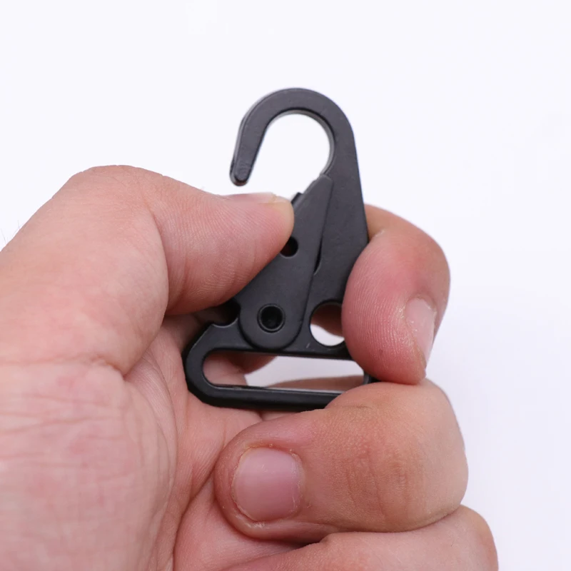 50pcs Webbing Paracord Sling Clasp Olecranon Hook Outdoor Tactical Fastener Clips Carabiners for Molle Bag Backpack Stap Belt