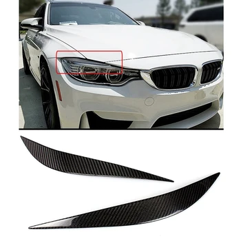 

Front Lamp Eyelids Fits for Bmw F80 M3 F82 F83 M4 F32 F33 F36 2014-2018 Real Dry Carbon Fiber Headlight Eyebrows Cover Trims