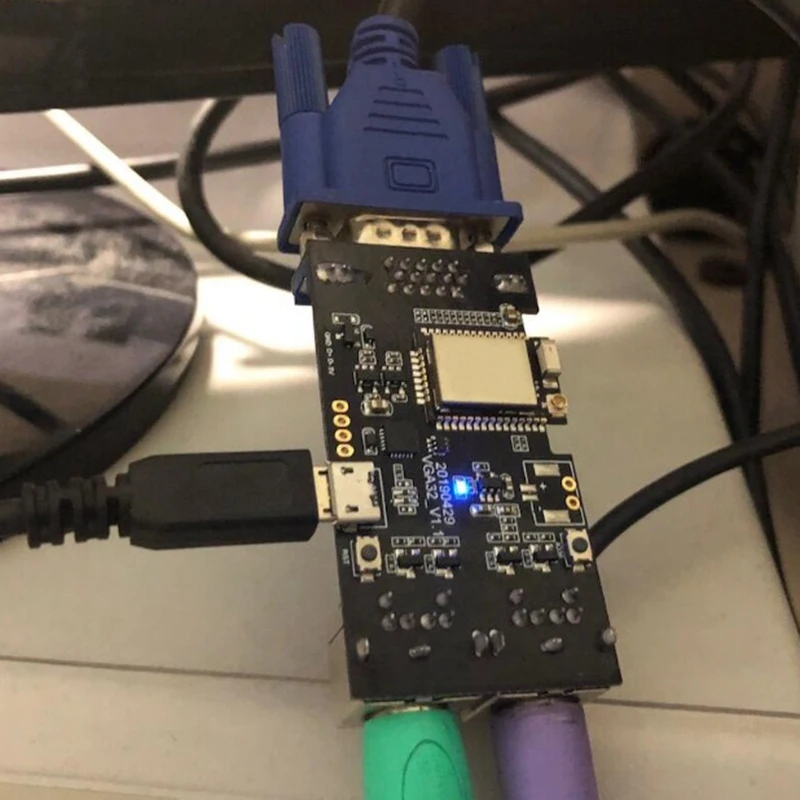 Vga32 V1.1 контроллер для Ps/2 мыши и клавиатуры графика контроллера, игровой двигатель и терминал Ansi/Vt для Esp32