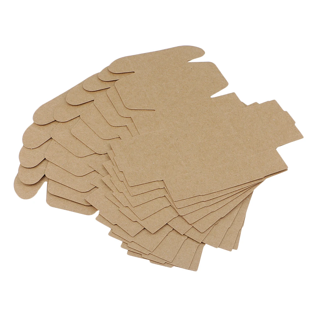10 Piece Mini Folding Kraft Paper Box Handmade Candle Soap Wrapping Box Sweets Gift Packaging Box Case