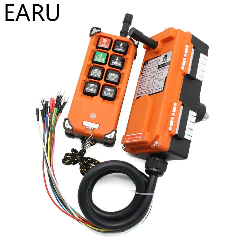  Wireless Industrial Remote Controller Switches Hoist Crane Control Lift Crane 1 Transmitter + 1 Rec