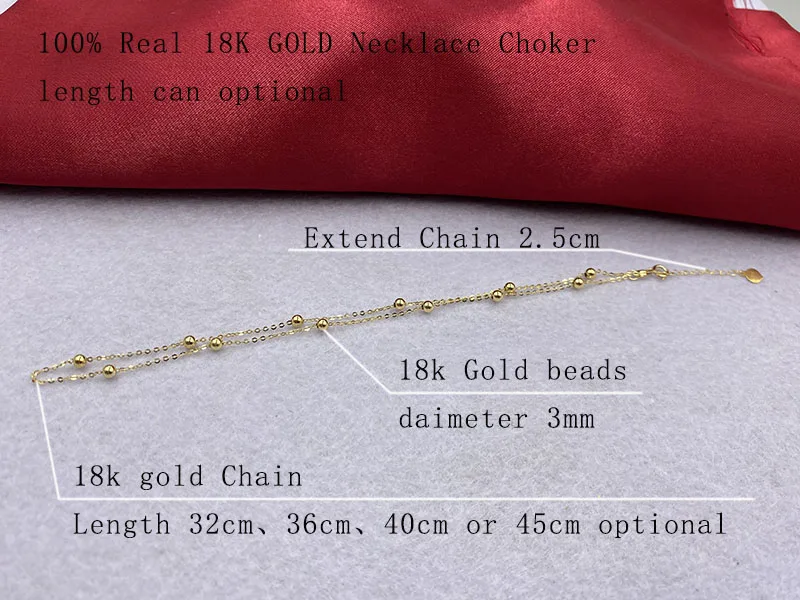 Sinya Classical 18k gold beads Star family design necklace choker for women ladies Mom girls best gift New arrival