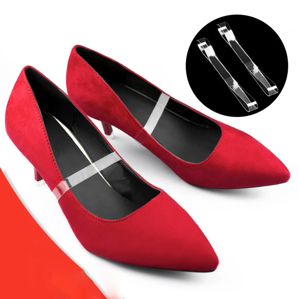 

Women Fixed Heel Shoes Convenient Invisible Helpful Tips One Pair Of Shoes Lace Clear Strappy High Heel Holde Anti Slip Strap