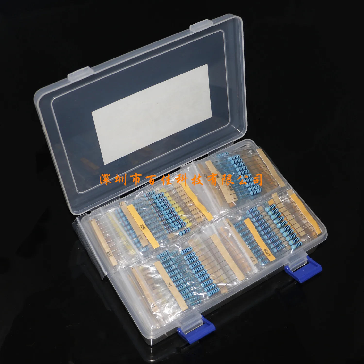 

860pcs 86 kinds specifications (0r1-10m) 1W Metal Film Resistor Pack Five Color Ring Sample Package Commonly Used Element Bag