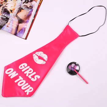 

5pcs Novelty wedding invitations GIRLS ON TOUR giant neck tie hot girl hen night party favors and gift mariage supplies 2020 new