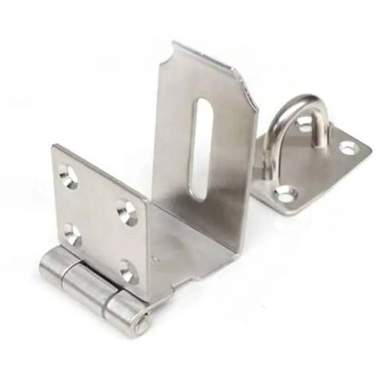 

Anti-Theft Door Shed Latch Lock For Padlock Household Safety Durable Stainless Steel Hasp Latch Staple Gate Door Bolts
