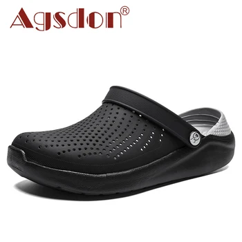 

Lightweight Summer Men Sandals Water Beach Mens Clogs Slippers Man Jelly Sandals Women Flip Flops Garden Shoes Crocse Size 36-46