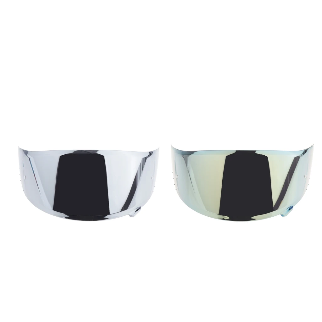 2 Pieces Replacement Motorcycle Helmet HD Visor for X14 Z7 Parts Silver+Gold
