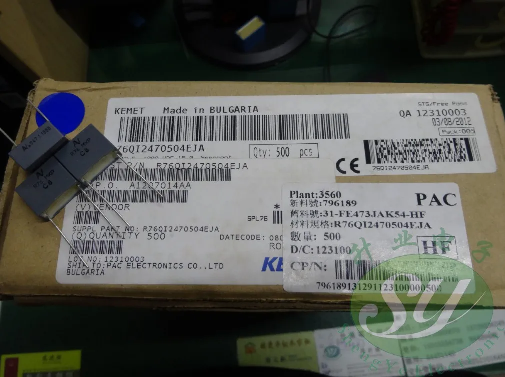 50 шт. KEMET AV R76 0,047 мкФ/1000 в 47NF 473 мкФ пленочный конденсатор 15 мм